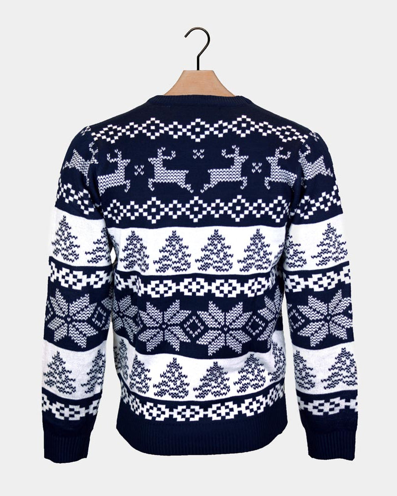 Maglione Natalizio Polo Nord Blu