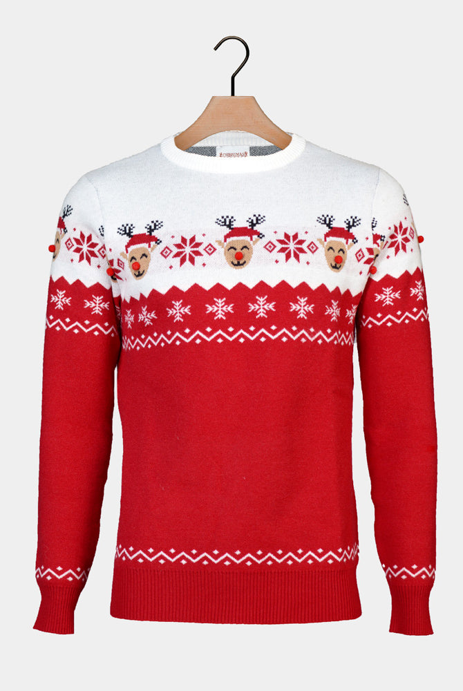 Maglione Natalizio Famiglia Renna adorabile