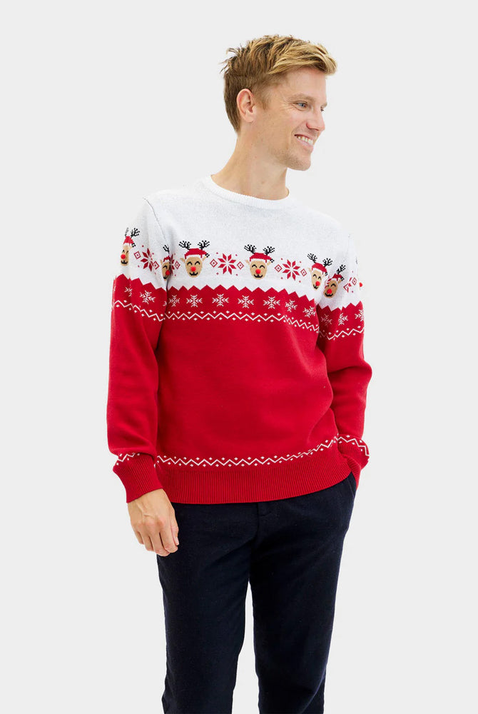 Maglione Natalizio con Renna adorabile da Uomo