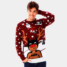 Maglione Natalizio Renna Batman Babbo Natale Superman Uomo
