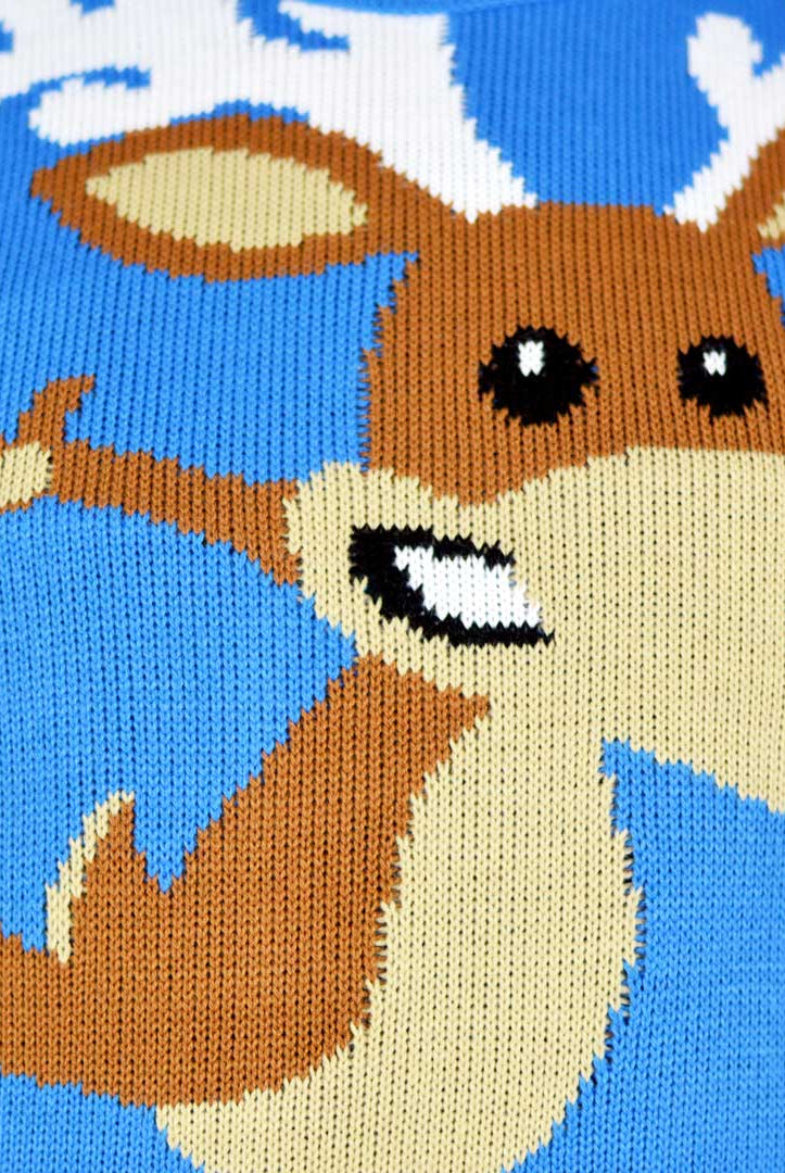 Maglione Natalizio Renna che Pattina
Blu