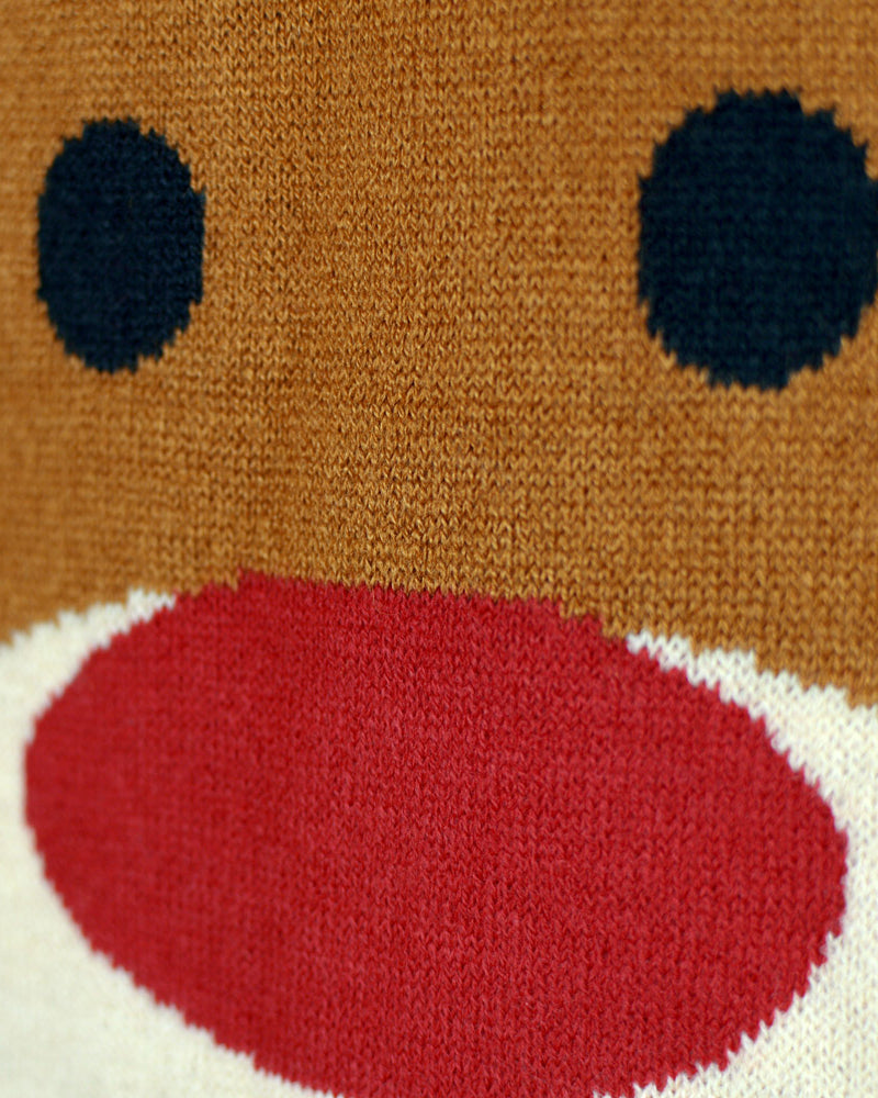 Maglione Natalizio  Renna Rudolph Rosso