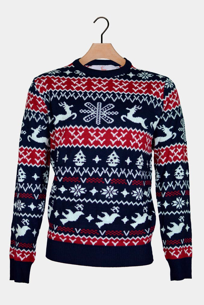 Maglione Natalizio Renne e Motivi Natalizi