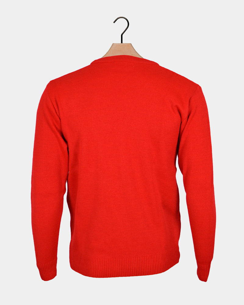 Maglione Natalizio Rosso Birra Renna