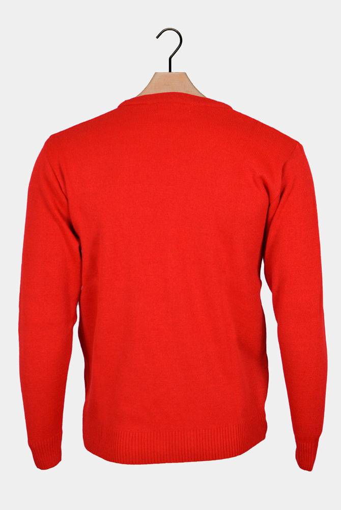 Maglione Natalizio Rosso Birra Renna