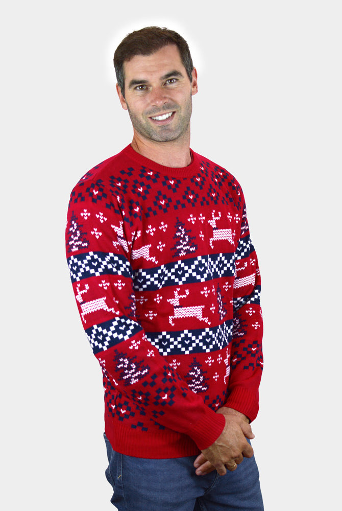 Maglione Natalizio Canada Uomo Rosso