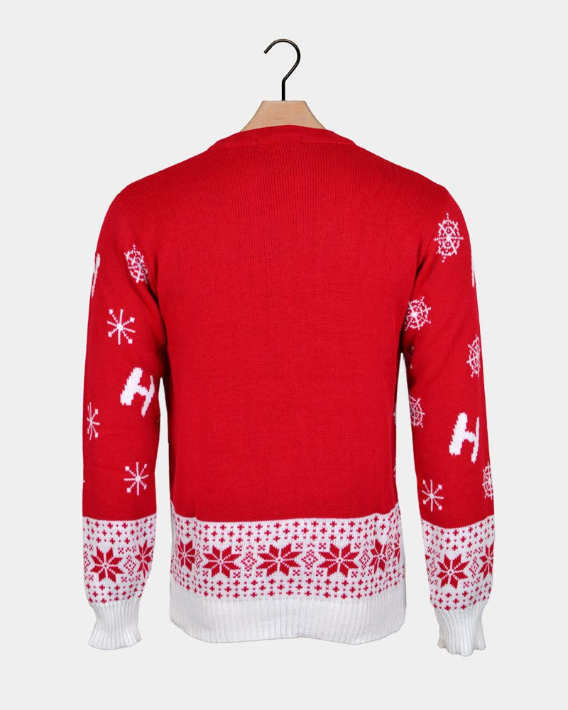 Maglione Natalizio Coppia Rosso Star Wars Wookiee