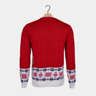 Maglione Natalizio Rosso con Renna che Pattina