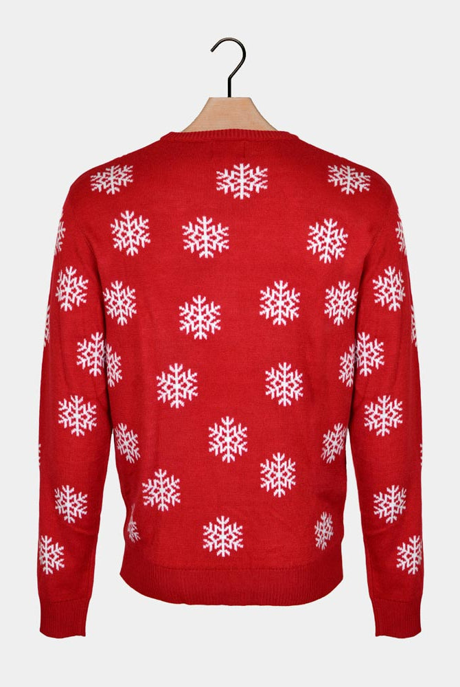 Maglione Natalizio Rosso con Renna Rudolph