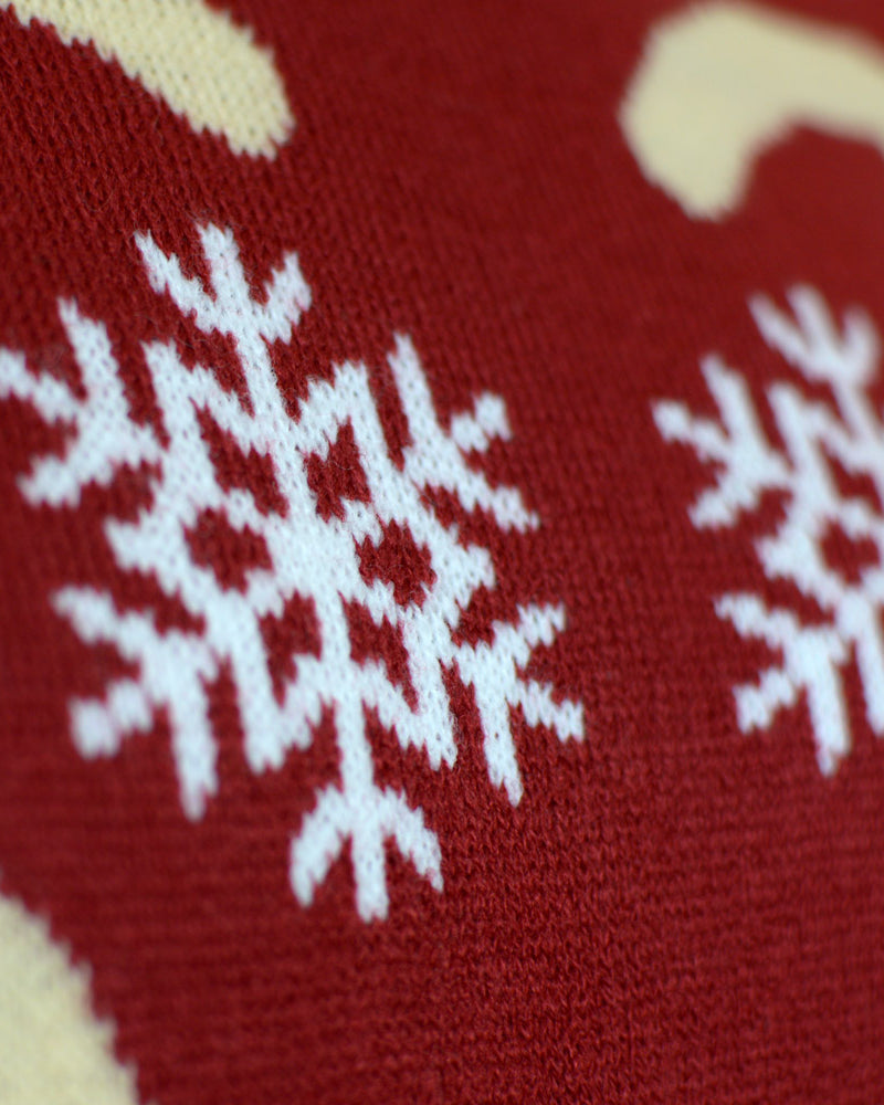 Maglione Natalizio Rosso con Renna Rudolph