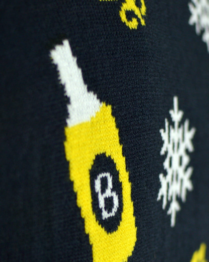 Maglione Natalizio da Uomo Babbo Natale con Birra con Luci LED