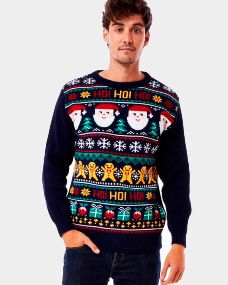 Maglione Natalizio Uomo Babbo Natale Ho Ho Ho!