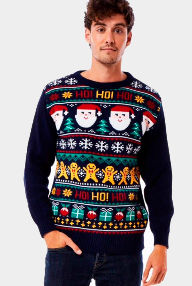 Maglione Natalizio Uomo Babbo Natale Ho Ho Ho!