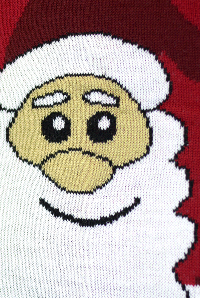 Babbo Natale e Renna Rudolph Sorridentes Maglione Natalizio da Uomo