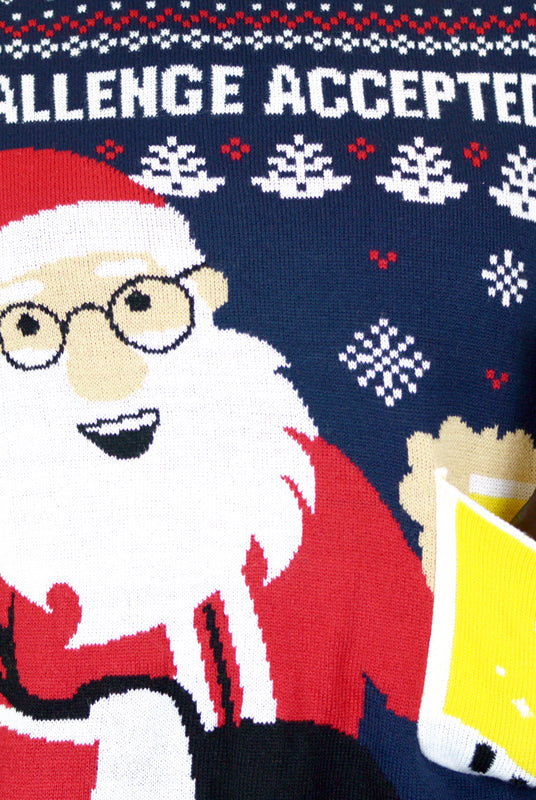 Maglione Natalizio da Uomo Beer Pocket 3D Babbo