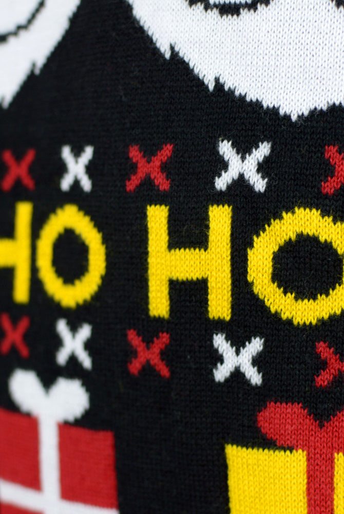 Maglione Natalizio da Uomo Cotone Biologico Babbo Natale Pupazzi di Neve Regali
