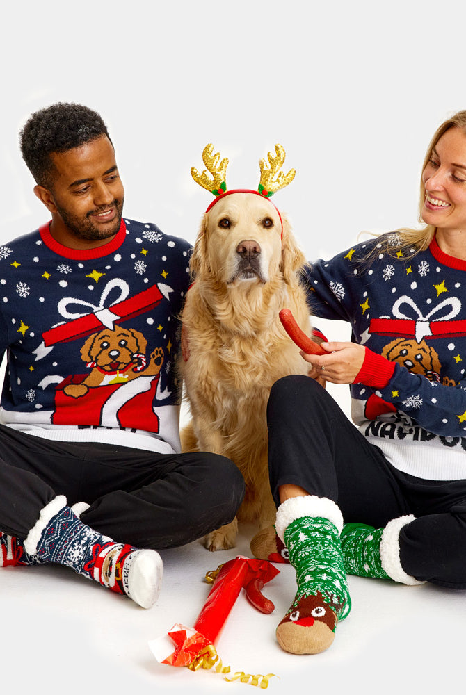 Maglione Natalizio Uomo e Donna Feliz Navidog