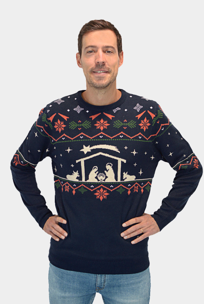 Maglione Natalizio da Uomo Nativity