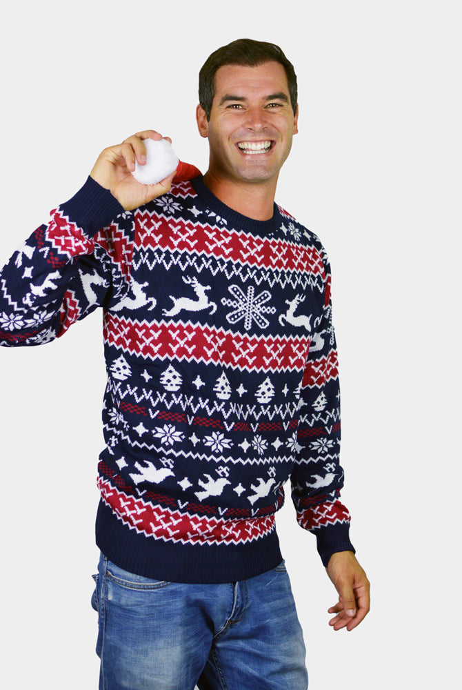 Maglione Natalizio da Uomo Renne e Motivi Natalizi