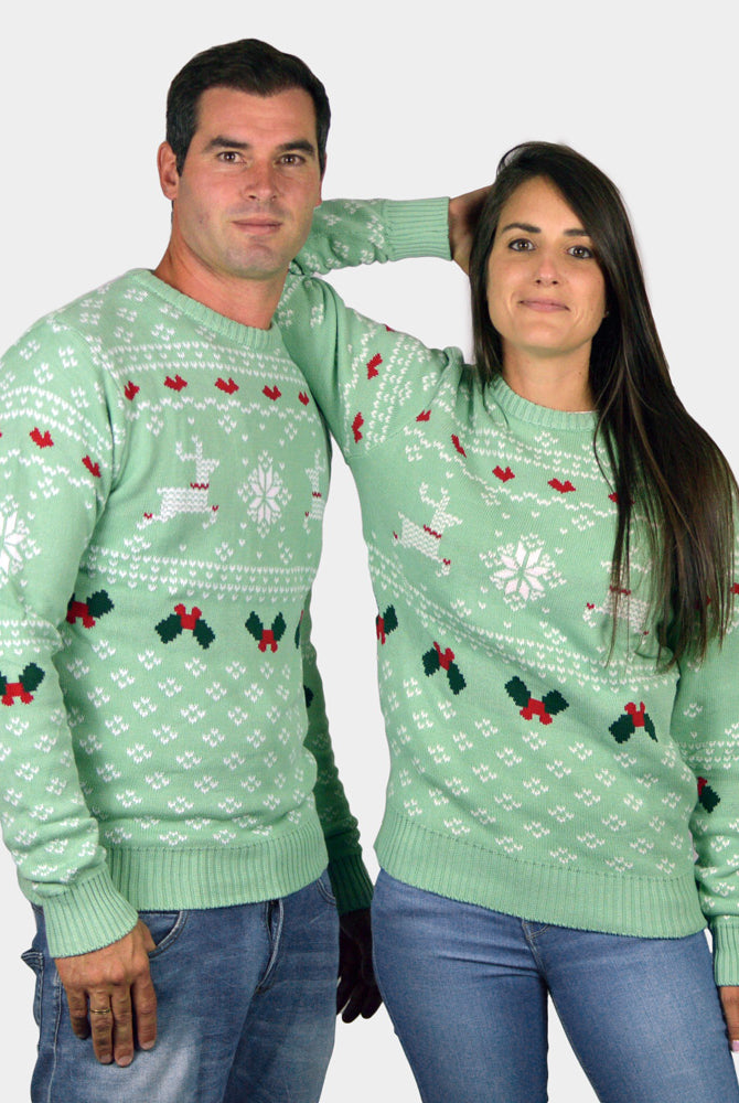 Maglione Natalizio da Uomo Verde Sweet Christmas coppia