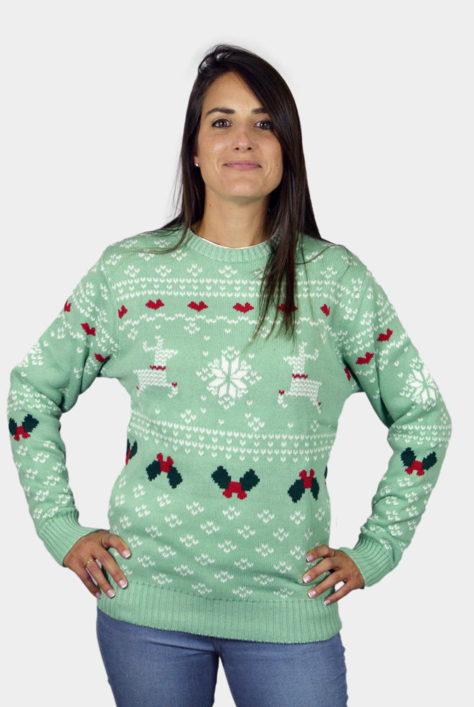 Maglione Natalizio da Uomo Donna Verde Sweet Christmas