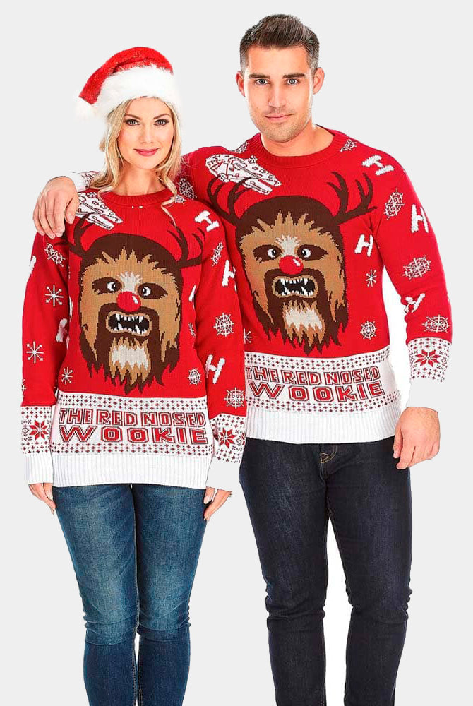Maglione Natalizio da Uomo e Donna Star Wars Wookiee