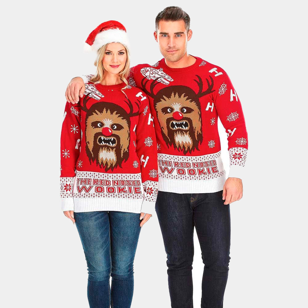 Maglione Natalizio da Uomo e Donna Star Wars Wookiee