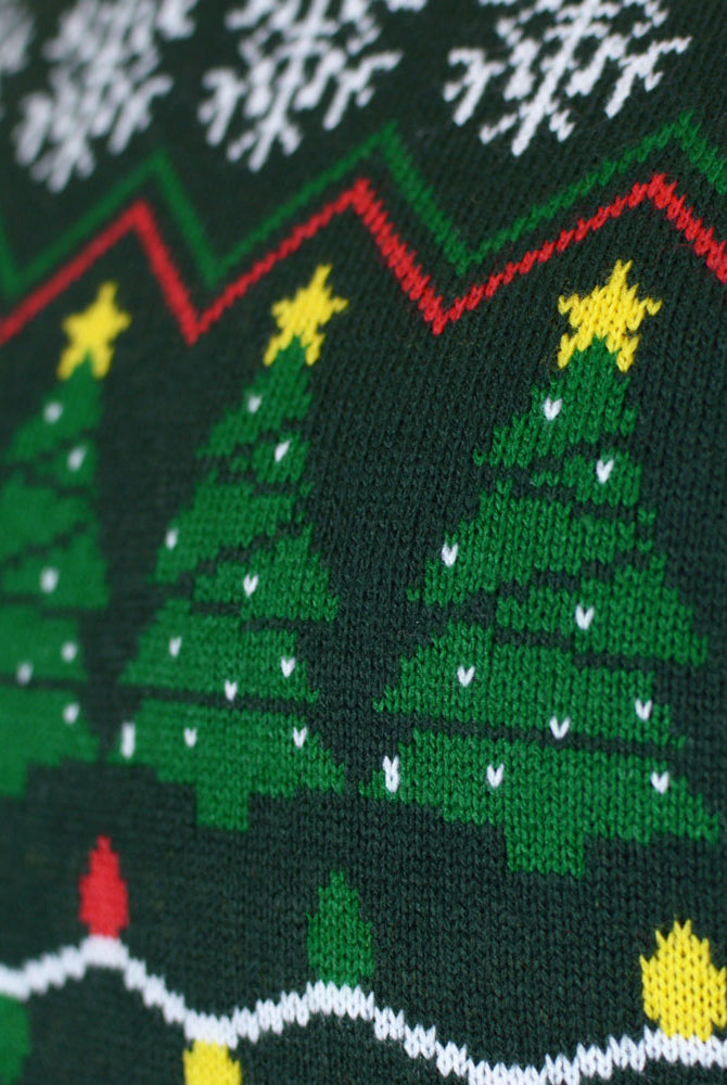 Maglione Natalizio Verde Happy Holidays da Uomo