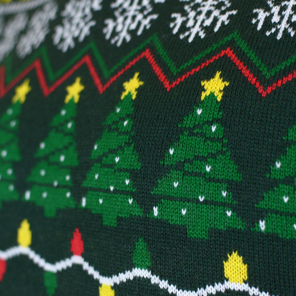 Maglione Natalizio Verde Happy Holidays da Uomo