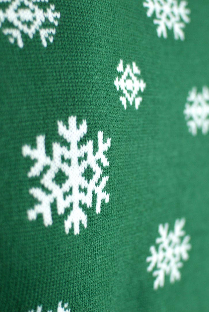 Maglione Natalizio Verde Holly Jolly