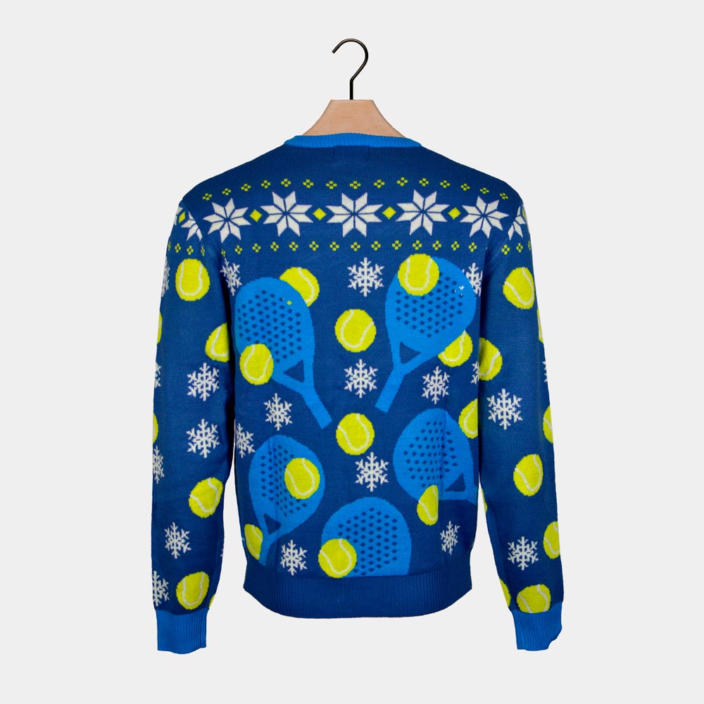 Maglione Natalizio Blu Padel Christmas