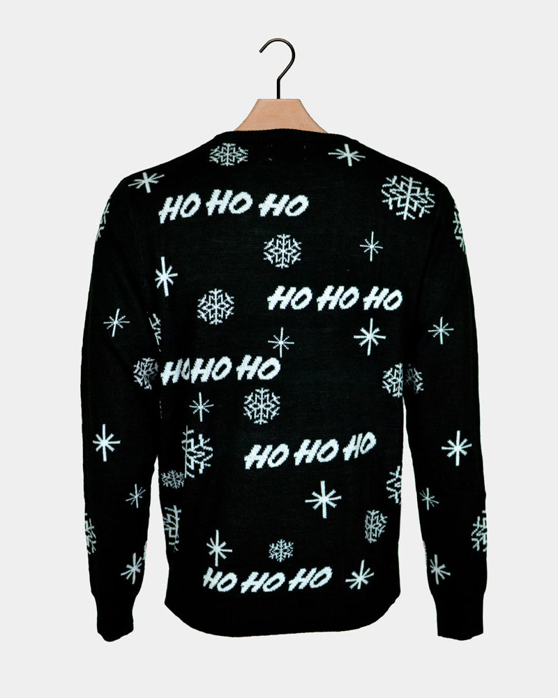 Maglione Nero Natalizio Babbo Natale