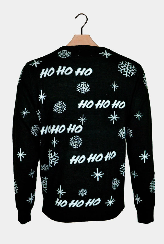 Maglione Nero Natalizio Babbo Natale