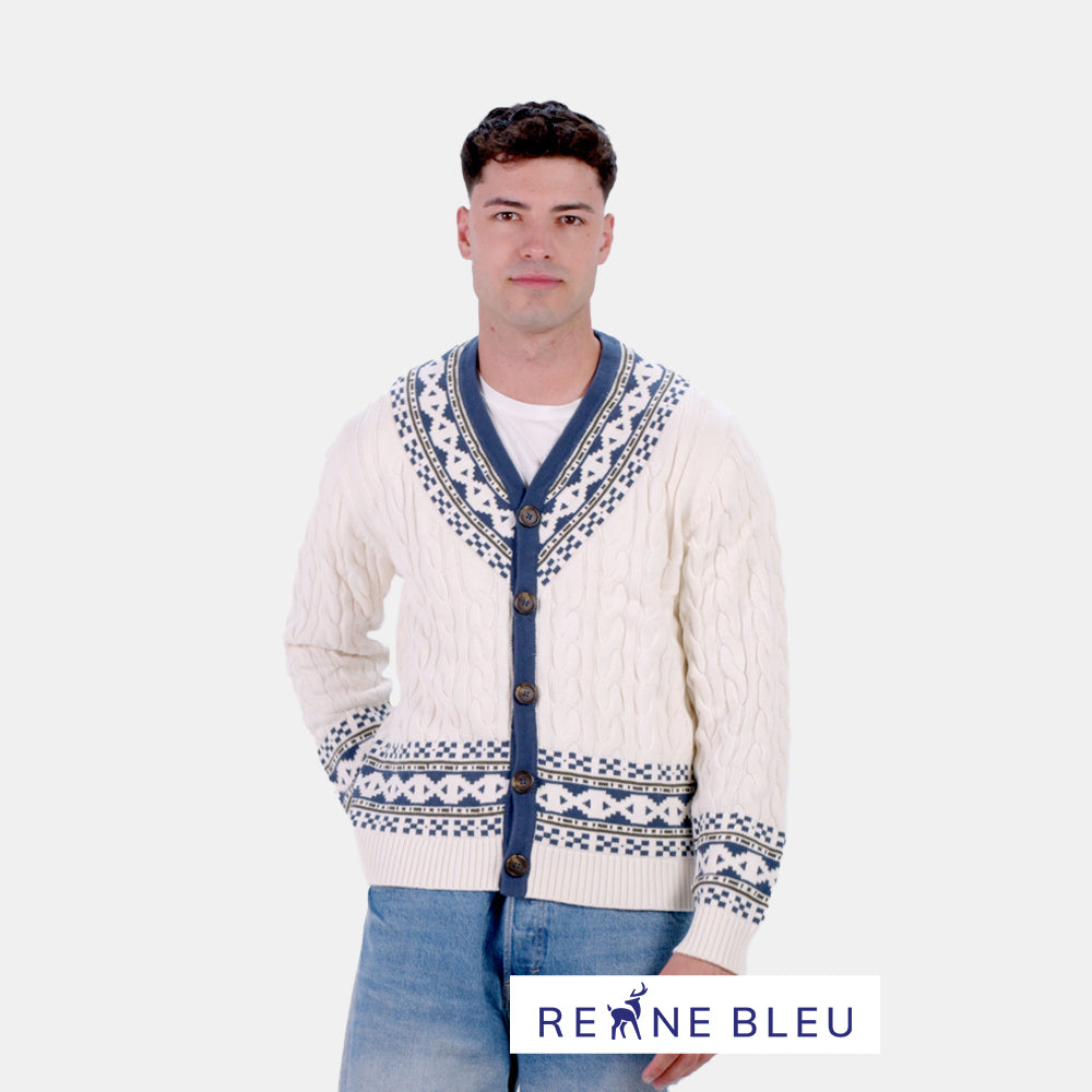 Maglione da Uomo Cardigan in Cotone Biologico Cottage
