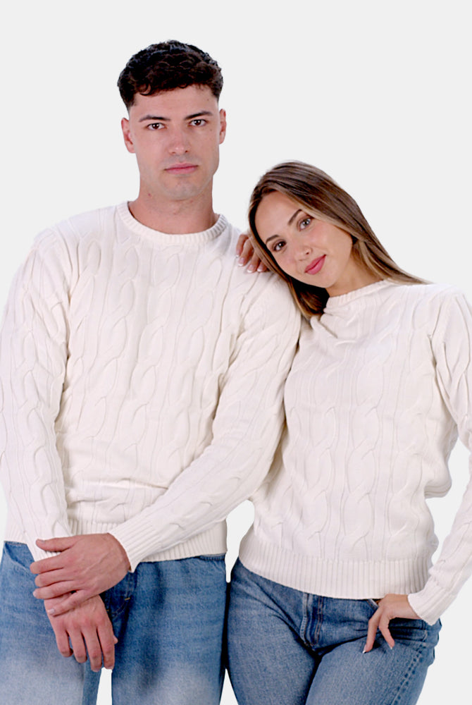 Maglione da Uomo in Cotone Biologico Snowfall Donna
