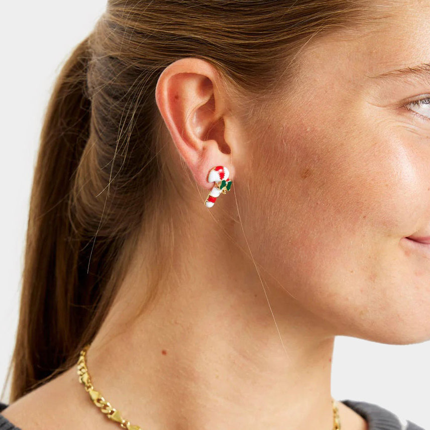 Orecchini Natalizi Bastoncino di Natale