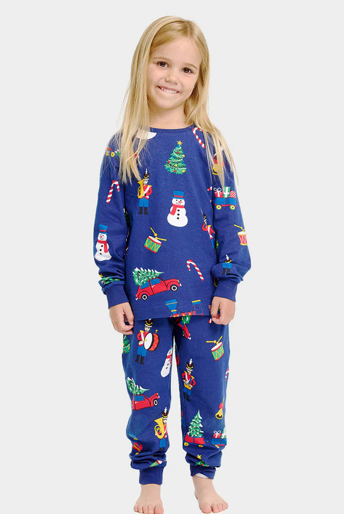 Pigiama Natalizio per Bambini con Giocattoli di Natale