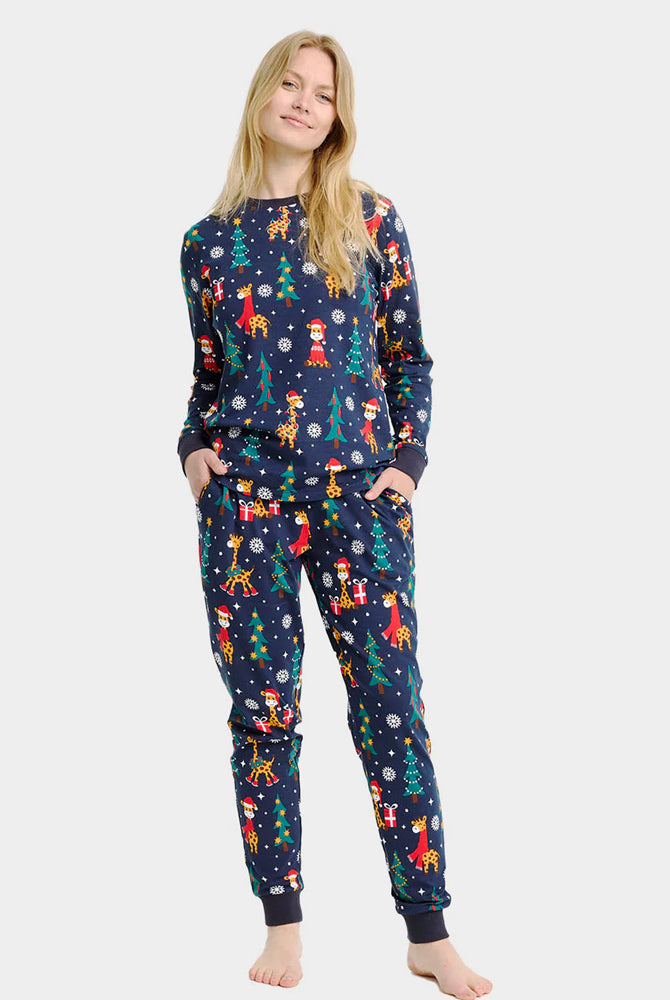 Pigiama Natalizio per Famiglia con Giraffe Donna