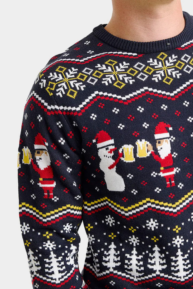 Maglione Natalizio da Uomo Cheers Santa Babbo