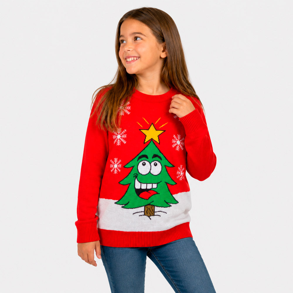maglione-natalizio-albero-natalizazio-sorridente-rosso-bambina
