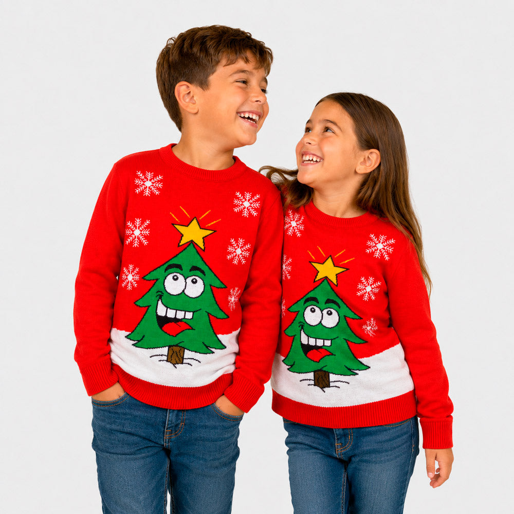 maglione-natalizio-albero-natalizazio-sorridente-rosso-bambini
