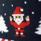 Cardigan Natalizio di Coppia Blu con Stelle Polari Babbo
