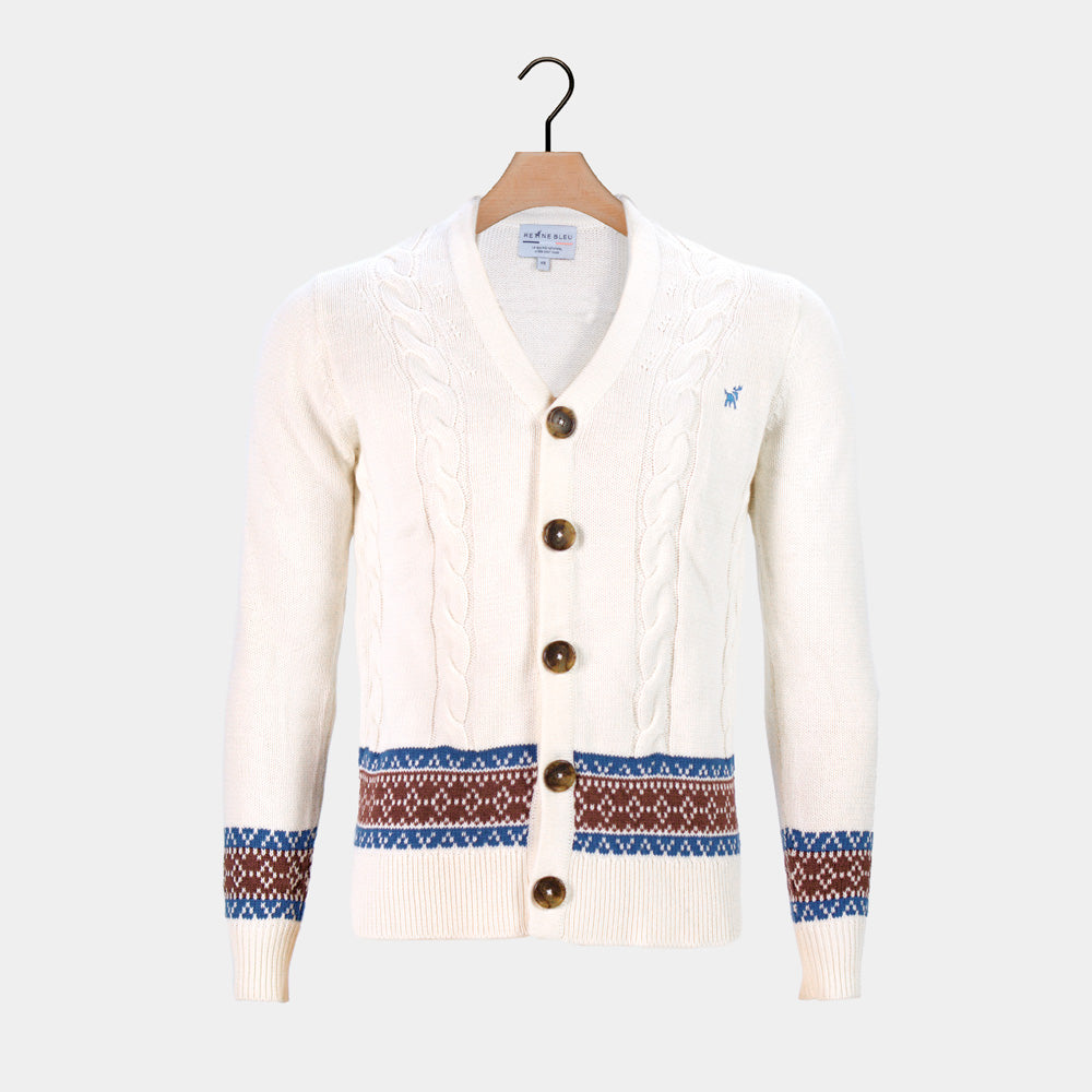 Maglione coppia Cardigan in Cotone Biologico Renne
