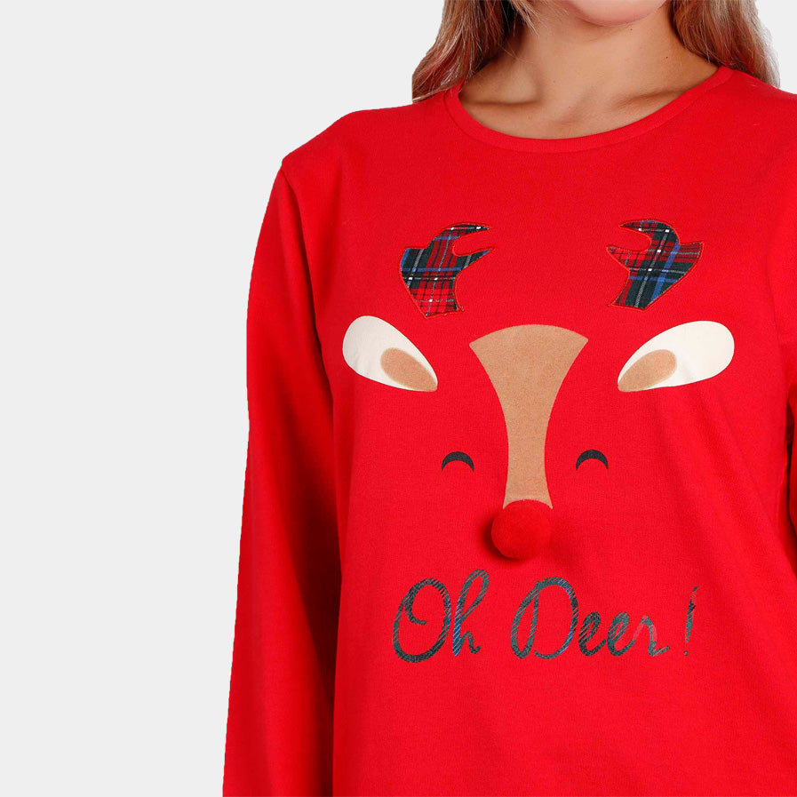 Felpa di Natale Oh Deer! Donna 
