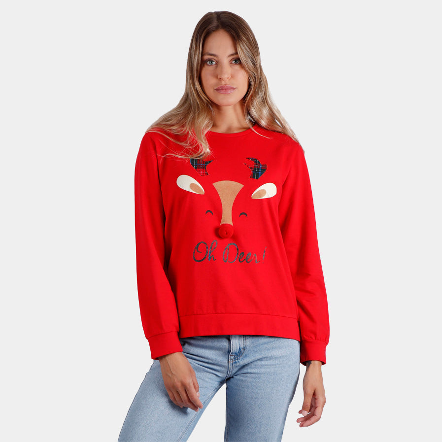 Felpa di Natale da Donna Oh Deer!
