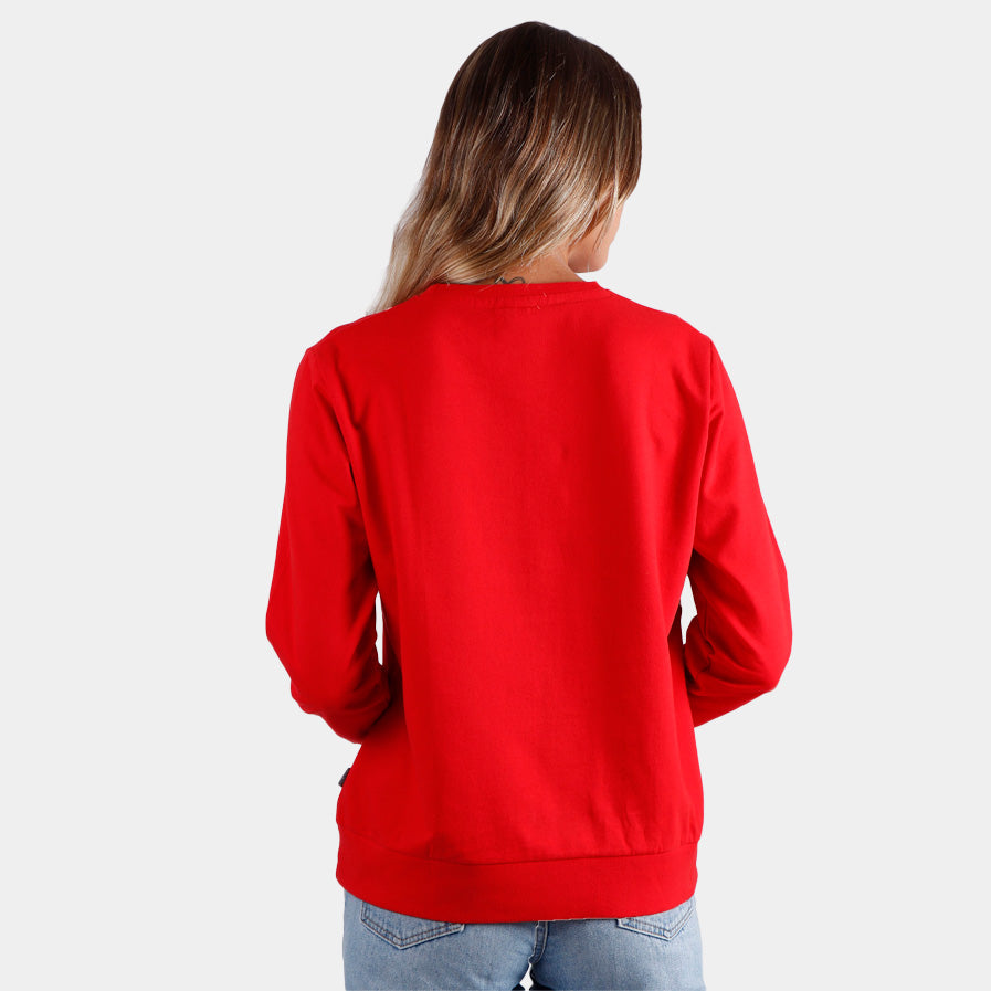 Felpa di Natale da Donna Smile Rossa
