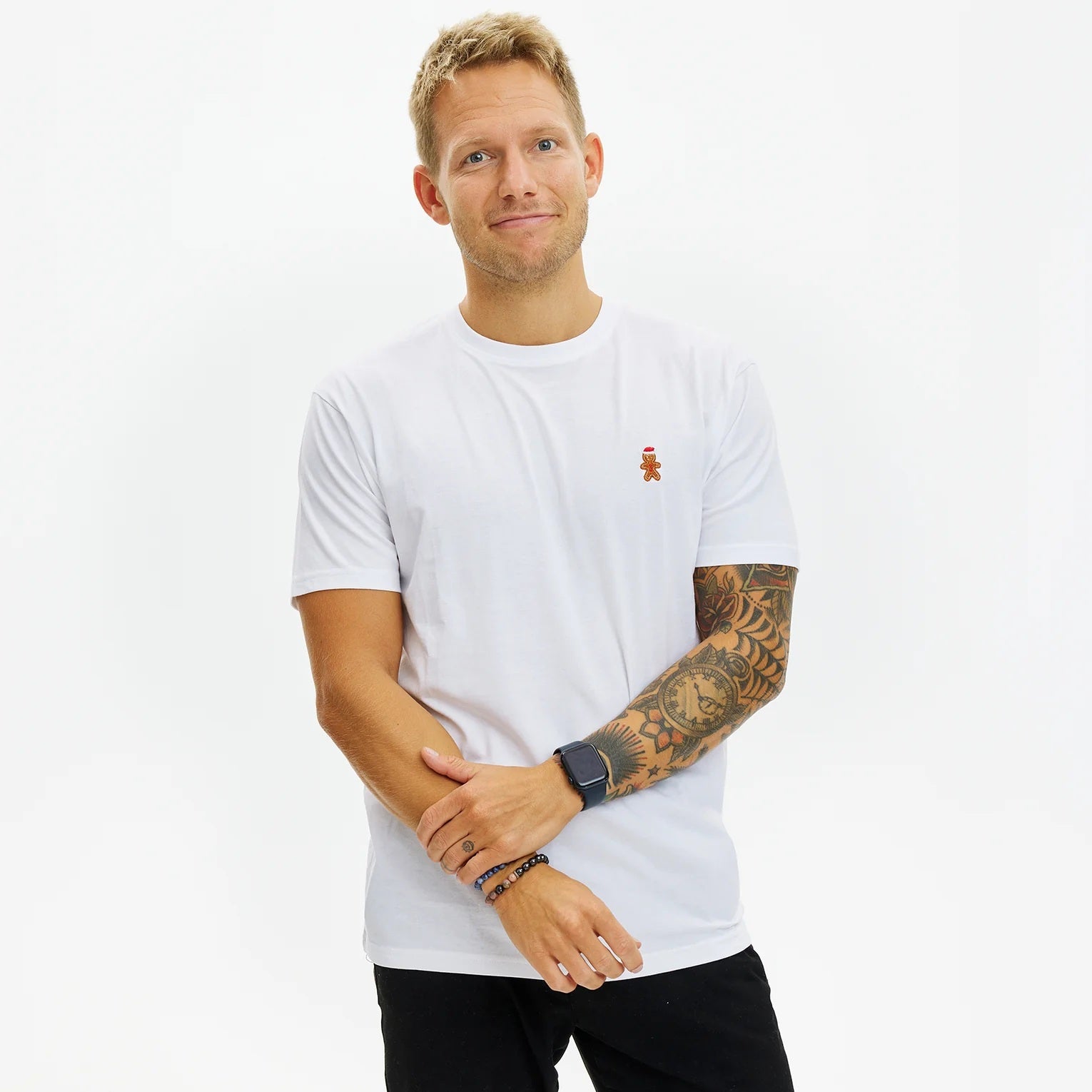 Maglietta Natalizia Bianca Uomo Gingercookie
