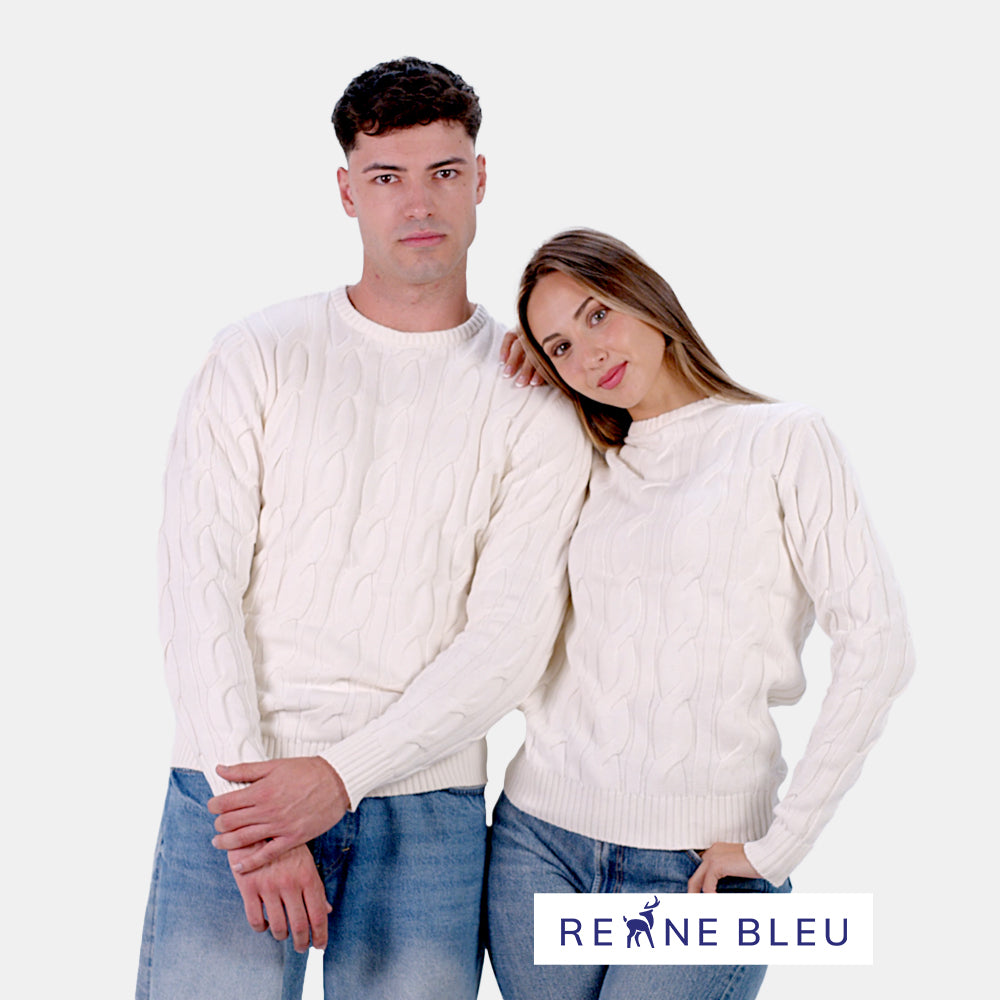 Maglione di Coppia in Cotone Biologico Snowfall
