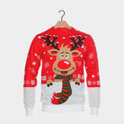 Maglione Natalizio Famiglia Renna con Sciarpa