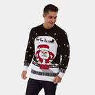 Maglione Natalizio Babbo Natale Bloccato nel Camino Uomo
